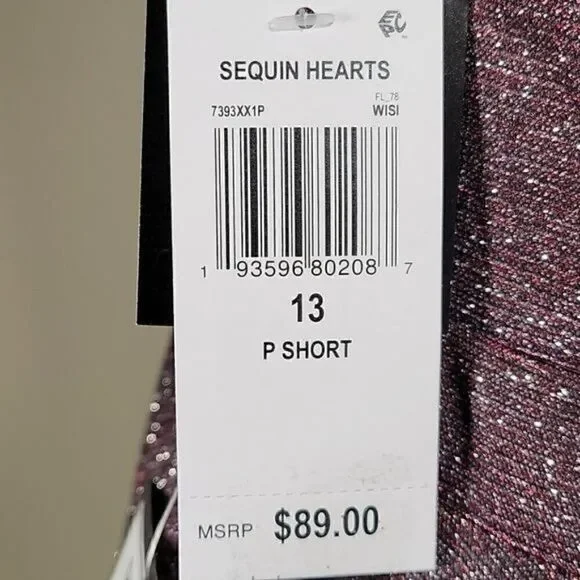 Sequin Hearts Pink Shimmery Fit&Flare Dress Sz 13 - Picture 13 of 14